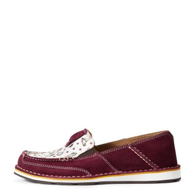 Ariat Cruiser Bordo / Beyaz Loafer Ayakkabı Bayan (34491-433)